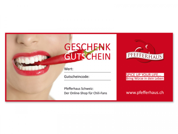 Geschenkgutschein 25 CHF Motiv "Chili"