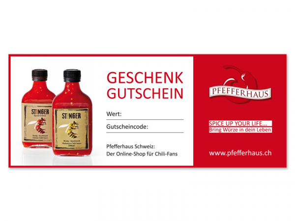 Geschenk-Gutschein 25 CHF Motiv "Sauce"