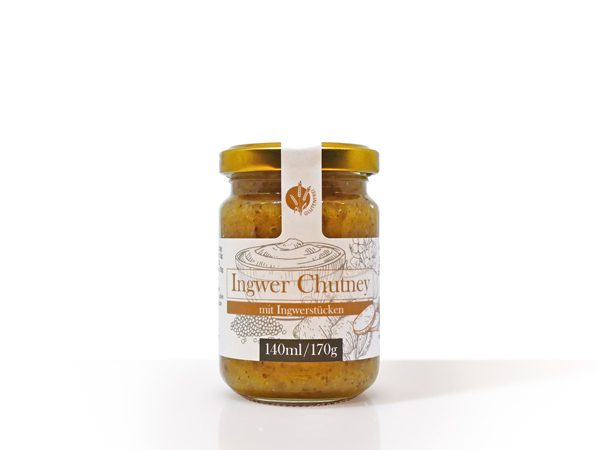 Ingwer Chutney mit Ingwerstücken