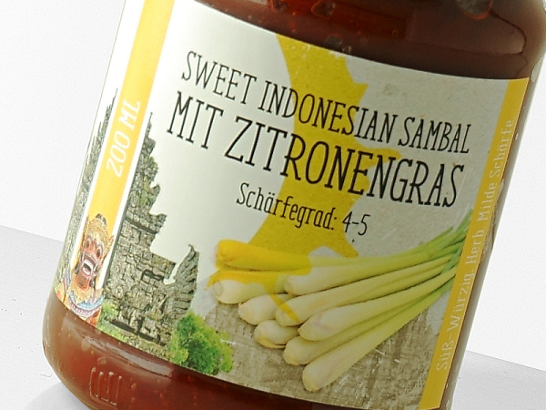 Sweet Indonesian Sambal mit Zitronengras