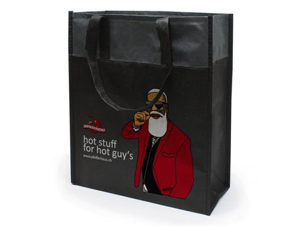 Tragetasche "hot stuff for hot guy's" (schwarz)